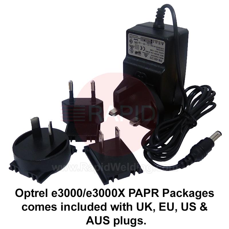 4540.050  Optrel Liteflip Autopilot Welding Helmet and E3000X 18 Hours PAPR System, Ready to Weld Package